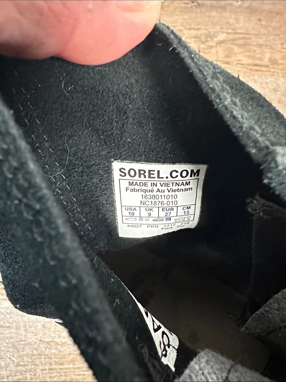 Sorel Kids Black Waterproof Hook-and-Loop Snow Boots